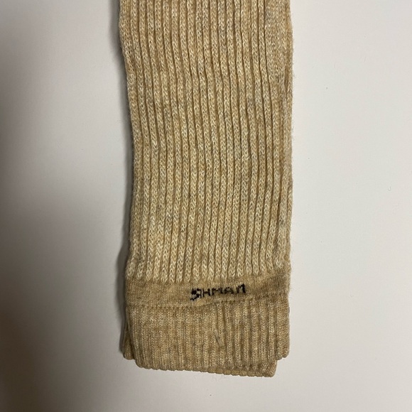Camel wool blend over the knee leg warmers beige Mongolia - Picture 4 of 6